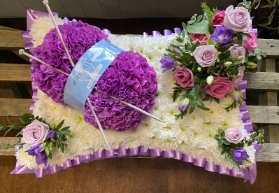 Knitting floral tribute
