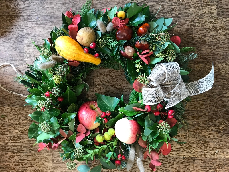 Autumnal door wreath