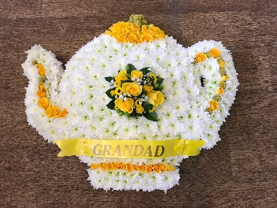 Teapot floral tribute