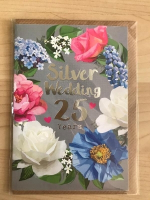 25th wedding anniversary card