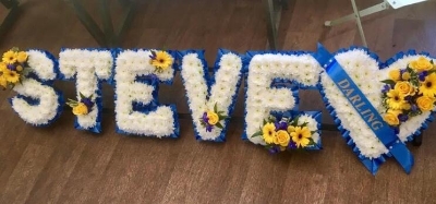Floral Letters with heart tribute