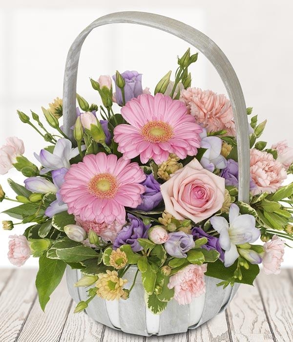 Pastel delights basket