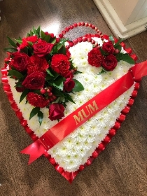 Large Red heart with Mum Sash
