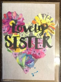Lovely Sister greetings card