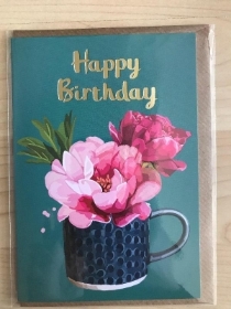 Happy birthday teacup card