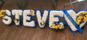 Floral Letters with heart tribute