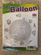 25th wedding anniversary balloon