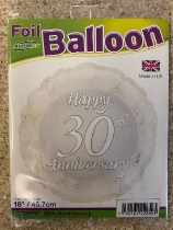 30th wedding anniversary balloon