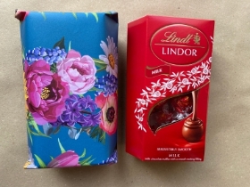 Lindor chocolates gift wrapped